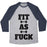 Virgin Teez  Baseball Tee Unisex Tri-Blend Baseball Tee / small / Athletic Gray / Navy FIT AS F*** (TANK) UNISEX TRI-BLEND BASEBALL TEE