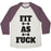 Virgin Teez  Baseball Tee Unisex Tri-Blend Baseball Tee / small / Oatmeal / Maroon FIT AS F*** (TANK) UNISEX TRI-BLEND BASEBALL TEE