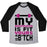 Virgin Teez  Baseball Tee Unisex Tri-Blend Baseball Tee / small / Athletic Gray / Black FIT BOYFRIEND UNISEX TRI-BLEND BASEBALL TEE