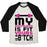 Virgin Teez  Baseball Tee Unisex Tri-Blend Baseball Tee / small / Oatmeal / Black FIT BOYFRIEND UNISEX TRI-BLEND BASEBALL TEE