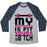 Virgin Teez  Baseball Tee Unisex Tri-Blend Baseball Tee / small / Athletic Gray / Navy FIT BOYFRIEND UNISEX TRI-BLEND BASEBALL TEE