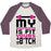 Virgin Teez  Baseball Tee Unisex Tri-Blend Baseball Tee / small / Oatmeal / Maroon FIT BOYFRIEND UNISEX TRI-BLEND BASEBALL TEE