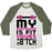 Virgin Teez  Baseball Tee Unisex Tri-Blend Baseball Tee / small / Oatmeal / Moss FIT BOYFRIEND UNISEX TRI-BLEND BASEBALL TEE