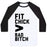 Virgin Teez  Baseball Tee Unisex Classic Baseball Tee / x-small / White/Black FIT CHICK > BAD BITCH UNISEX CLASSIC BASEBALL TEE