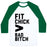 Virgin Teez  Baseball Tee Unisex Classic Baseball Tee / x-small / White/Dark Green FIT CHICK > BAD BITCH UNISEX CLASSIC BASEBALL TEE