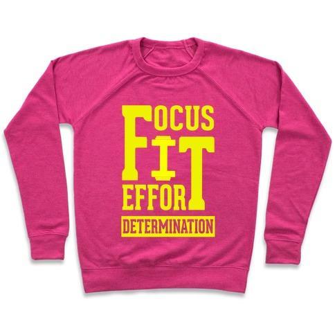 Virgin Teez  Pullover Crewneck Sweatshirt / x-small / Deep Pink FIT CREWNECK SWEATSHIRT