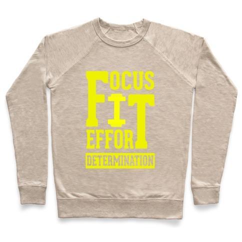 Virgin Teez  Pullover Crewneck Sweatshirt / x-small / Heathered Oatmeal FIT CREWNECK SWEATSHIRT