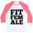 Virgin Teez  Baseball Tee Unisex Classic Baseball Tee / x-small / White/Neon Pink FIT FEMALE UNISEX CLASSIC BASEBALL TEE