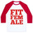 Virgin Teez  Baseball Tee Unisex Classic Baseball Tee / x-small / White/Red FIT FEMALE UNISEX CLASSIC BASEBALL TEE