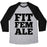 Virgin Teez  Baseball Tee Unisex Tri-Blend Baseball Tee / small / Athletic Gray / Black FIT FEMALE UNISEX TRI-BLEND BASEBALL TEE