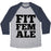 Virgin Teez  Baseball Tee Unisex Tri-Blend Baseball Tee / small / Athletic Gray / Navy FIT FEMALE UNISEX TRI-BLEND BASEBALL TEE