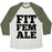 Virgin Teez  Baseball Tee Unisex Tri-Blend Baseball Tee / small / Oatmeal / Moss FIT FEMALE UNISEX TRI-BLEND BASEBALL TEE