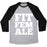 Virgin Teez  Baseball Tee Unisex Tri-Blend Baseball Tee / small / Athletic Gray / Black FIT FEMALE UNISEX TRI-BLEND BASEBALL TEE