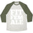 Virgin Teez  Baseball Tee Unisex Tri-Blend Baseball Tee / small / Oatmeal / Moss FIT FEMALE UNISEX TRI-BLEND BASEBALL TEE