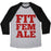 Virgin Teez  Baseball Tee Unisex Tri-Blend Baseball Tee / small / Athletic Gray / Black FIT FEMALE UNISEX TRI-BLEND BASEBALL TEE