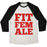 Virgin Teez  Baseball Tee Unisex Tri-Blend Baseball Tee / small / Oatmeal / Black FIT FEMALE UNISEX TRI-BLEND BASEBALL TEE