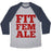 Virgin Teez  Baseball Tee Unisex Tri-Blend Baseball Tee / small / Athletic Gray / Navy FIT FEMALE UNISEX TRI-BLEND BASEBALL TEE