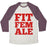 Virgin Teez  Baseball Tee Unisex Tri-Blend Baseball Tee / small / Oatmeal / Maroon FIT FEMALE UNISEX TRI-BLEND BASEBALL TEE