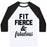 Virgin Teez  Baseball Tee Unisex Classic Baseball Tee / x-small / White/Black FIT FIERCE & FABULOUS UNISEX CLASSIC BASEBALL TEE
