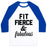 Virgin Teez  Baseball Tee Unisex Classic Baseball Tee / x-small / White/Blue FIT FIERCE & FABULOUS UNISEX CLASSIC BASEBALL TEE