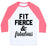 Virgin Teez  Baseball Tee Unisex Classic Baseball Tee / x-small / White/Neon Pink FIT FIERCE & FABULOUS UNISEX CLASSIC BASEBALL TEE