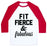Virgin Teez  Baseball Tee Unisex Classic Baseball Tee / x-small / White/Red FIT FIERCE & FABULOUS UNISEX CLASSIC BASEBALL TEE