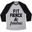 Virgin Teez  Baseball Tee Unisex Tri-Blend Baseball Tee / small / Athletic Gray / Black FIT FIERCE & FABULOUS UNISEX TRI-BLEND BASEBALL TEE