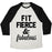 Virgin Teez  Baseball Tee Unisex Tri-Blend Baseball Tee / small / Oatmeal / Black FIT FIERCE & FABULOUS UNISEX TRI-BLEND BASEBALL TEE