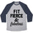 Virgin Teez  Baseball Tee Unisex Tri-Blend Baseball Tee / small / Athletic Gray / Navy FIT FIERCE & FABULOUS UNISEX TRI-BLEND BASEBALL TEE