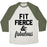 Virgin Teez  Baseball Tee Unisex Tri-Blend Baseball Tee / small / Oatmeal / Moss FIT FIERCE & FABULOUS UNISEX TRI-BLEND BASEBALL TEE