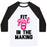 Virgin Teez  Baseball Tee Unisex Classic Baseball Tee / x-small / White/Black FIT GIRL IN THE MAKING UNISEX CLASSIC BASEBALL TEE
