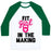 Virgin Teez  Baseball Tee Unisex Classic Baseball Tee / x-small / White/Dark Green FIT GIRL IN THE MAKING UNISEX CLASSIC BASEBALL TEE