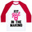 Virgin Teez  Baseball Tee Unisex Classic Baseball Tee / x-small / White/Red FIT GIRL IN THE MAKING UNISEX CLASSIC BASEBALL TEE