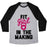 Virgin Teez  Baseball Tee Unisex Tri-Blend Baseball Tee / small / Athletic Gray / Black FIT GIRL IN THE MAKING UNISEX TRI-BLEND BASEBALL TEE