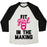 Virgin Teez  Baseball Tee Unisex Tri-Blend Baseball Tee / small / Oatmeal / Black FIT GIRL IN THE MAKING UNISEX TRI-BLEND BASEBALL TEE