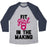 Virgin Teez  Baseball Tee Unisex Tri-Blend Baseball Tee / small / Athletic Gray / Navy FIT GIRL IN THE MAKING UNISEX TRI-BLEND BASEBALL TEE
