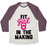 Virgin Teez  Baseball Tee Unisex Tri-Blend Baseball Tee / small / Oatmeal / Maroon FIT GIRL IN THE MAKING UNISEX TRI-BLEND BASEBALL TEE