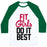 Virgin Teez  Baseball Tee Unisex Classic Baseball Tee / x-small / White/Dark Green FIT GIRLS DO IT BEST UNISEX CLASSIC BASEBALL TEE