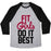 Virgin Teez  Baseball Tee Unisex Tri-Blend Baseball Tee / small / Athletic Gray / Black FIT GIRLS DO IT BEST UNISEX TRI-BLEND BASEBALL TEE