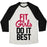 Virgin Teez  Baseball Tee Unisex Tri-Blend Baseball Tee / small / Oatmeal / Black FIT GIRLS DO IT BEST UNISEX TRI-BLEND BASEBALL TEE
