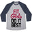 Virgin Teez  Baseball Tee Unisex Tri-Blend Baseball Tee / small / Athletic Gray / Navy FIT GIRLS DO IT BEST UNISEX TRI-BLEND BASEBALL TEE