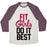 Virgin Teez  Baseball Tee Unisex Tri-Blend Baseball Tee / small / Oatmeal / Maroon FIT GIRLS DO IT BEST UNISEX TRI-BLEND BASEBALL TEE