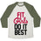 Virgin Teez  Baseball Tee Unisex Tri-Blend Baseball Tee / small / Oatmeal / Moss FIT GIRLS DO IT BEST UNISEX TRI-BLEND BASEBALL TEE
