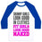 Virgin Teez  Baseball Tee Unisex Classic Baseball Tee / x-small / White/Blue FIT GIRLS LOOK GOOD NAKED (TANK) UNISEX CLASSIC BASEBALL TEE