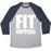 Virgin Teez  Baseball Tee Unisex Tri-Blend Baseball Tee / small / Athletic Gray / Navy FIT HAPPENS UNISEX TRI-BLEND BASEBALL TEE