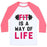 Virgin Teez  Baseball Tee Unisex Classic Baseball Tee / x-small / White/Neon Pink FIT IS A WAY OF LIFE UNISEX CLASSIC BASEBALL TEE