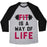 Virgin Teez  Baseball Tee Unisex Tri-Blend Baseball Tee / small / Athletic Gray / Black FIT IS A WAY OF LIFE UNISEX TRI-BLEND BASEBALL TEE