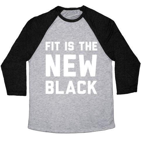 Virgin Teez  Baseball Tee Unisex Tri-Blend Baseball Tee / small / Athletic Gray / Black FIT IS THE NEW BLACK UNISEX TRI-BLEND BASEBALL TEE
