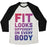 Virgin Teez  Baseball Tee Unisex Tri-Blend Baseball Tee / small / Oatmeal / Black FIT LOOKS DIFFERENT ON EVERY BODY UNISEX TRI-BLEND BASEBALL TEE