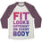 Virgin Teez  Baseball Tee Unisex Tri-Blend Baseball Tee / small / Oatmeal / Maroon FIT LOOKS DIFFERENT ON EVERY BODY UNISEX TRI-BLEND BASEBALL TEE